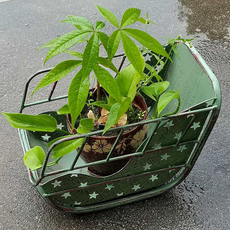 复古别墅庭院插花多肉盆花车摆件装饰品自行车铁艺花盆花器花架子