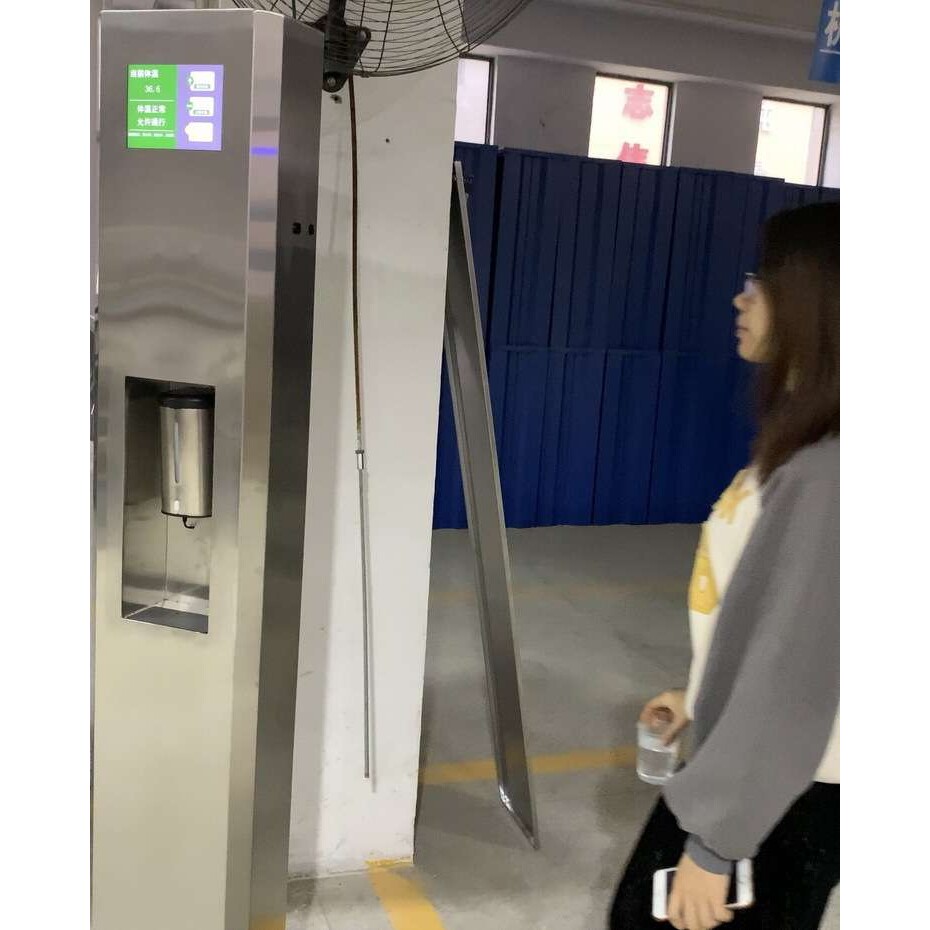 厂家现货供应红外测温门人体温控探测立柱体温筛查仪测体温门