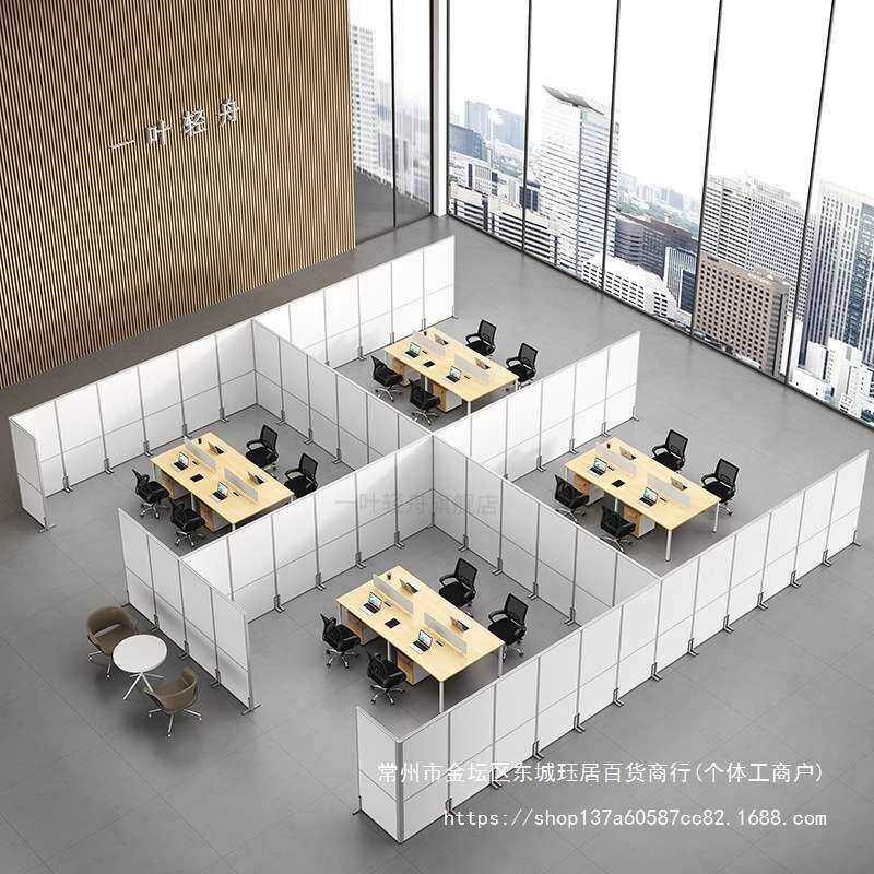 办公室隔断屏风可移动高工厂车间挡板简约现代带轮隔断板墙隔断墙