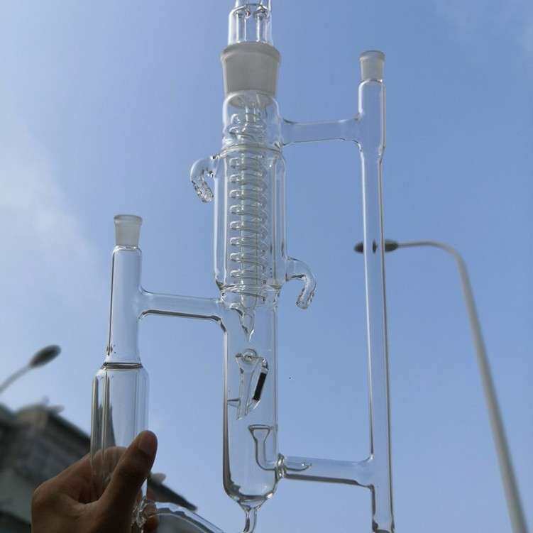 具磁铁活芯式蒸馏头玻璃分馏头标准磨口可按要求加工
