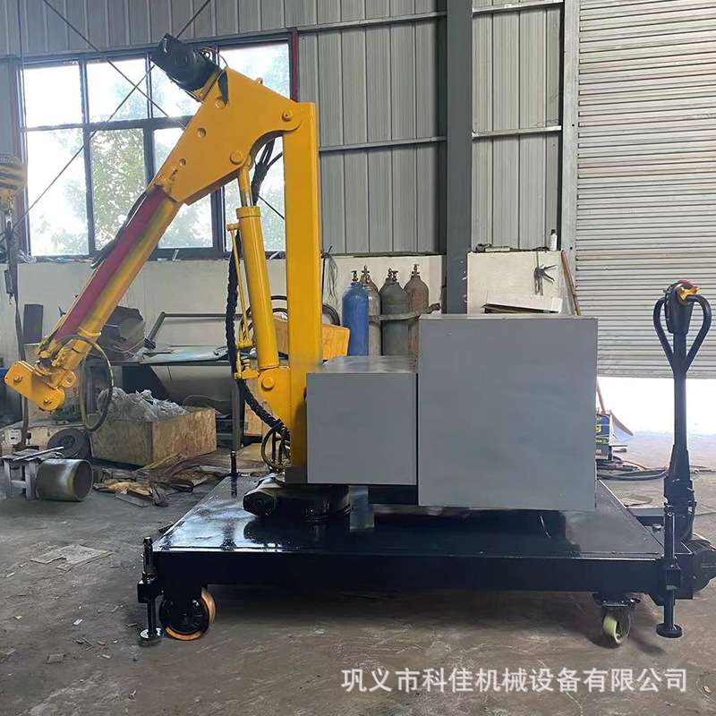 模具吊装小吊车 车间用移动电瓶充电式液压吊 电动行走式单臂吊机