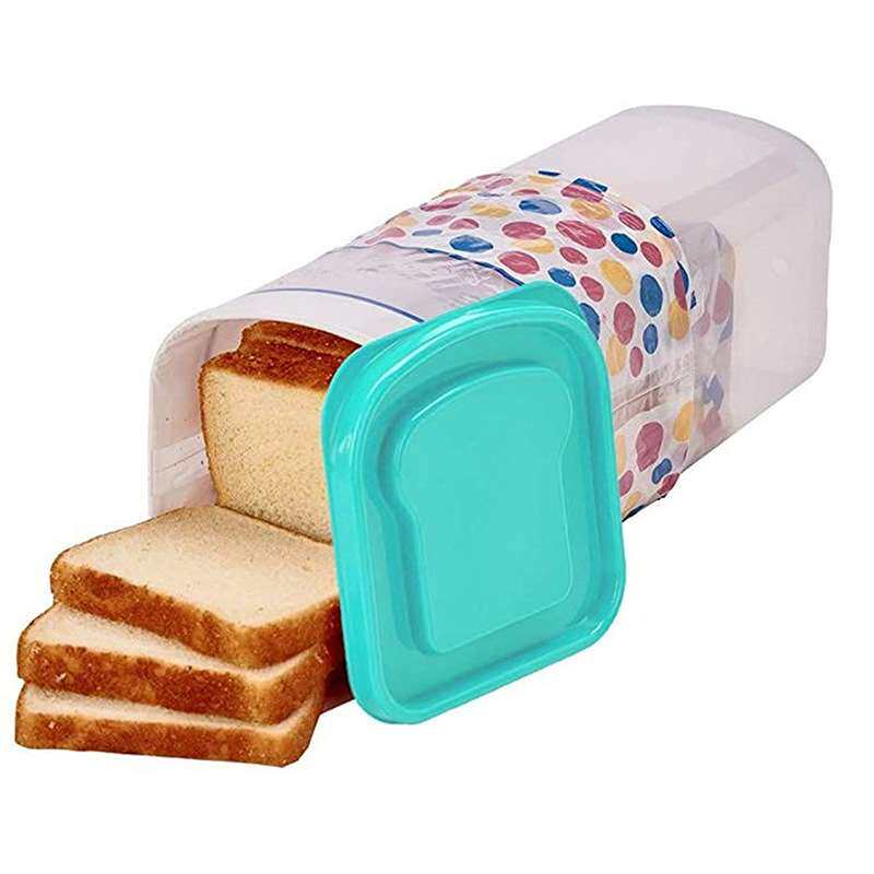 Rectangular Bread Box With Handle Translucent Cake Container