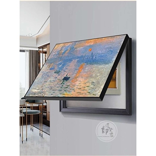 莫奈梵高电表箱装饰画横板客厅电闸开关壁画配电箱网线盒遮挡挂画