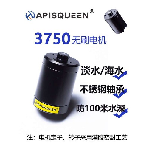 APISQUEEN 3750水下防水防腐蚀无刷电机马达用于水下机器人推进器