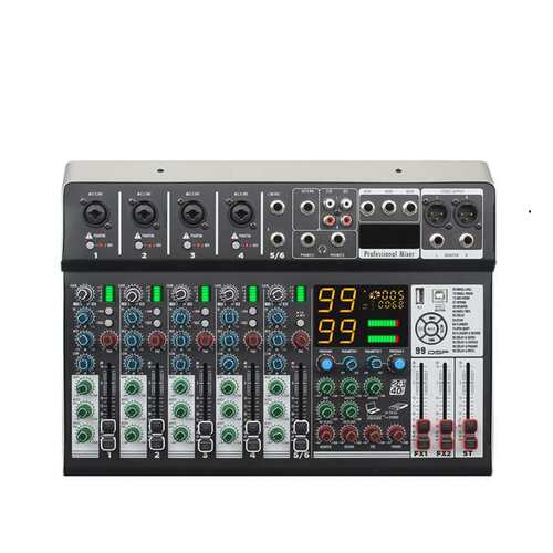 专业99 DSP效果演出用调音台6/8路调台小型调音台电家用舞台k歌