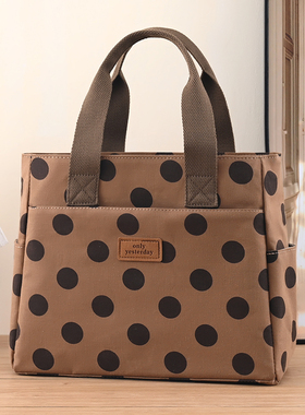 外出休闲手提包上班通勤帆布包大容量电脑包文件袋妈咪带娃拎包