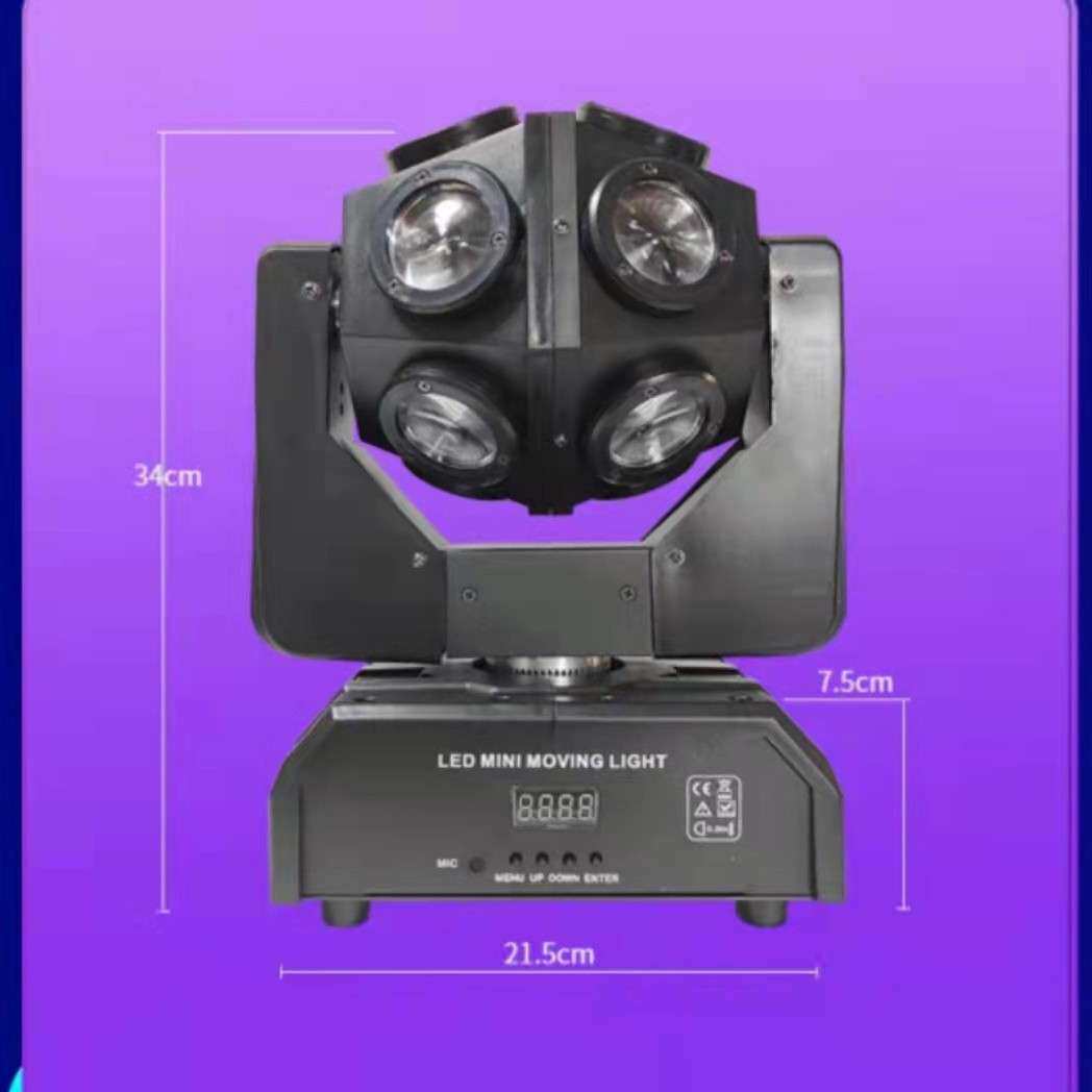 12颗摇头光束热销频闪灯dj 12pcs 10W RGBW 4合1发光二极管迷你