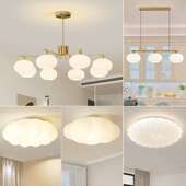 北欧吊灯客厅主灯现代简约大气轻奢餐厅魔豆分子灯具全屋套餐组合