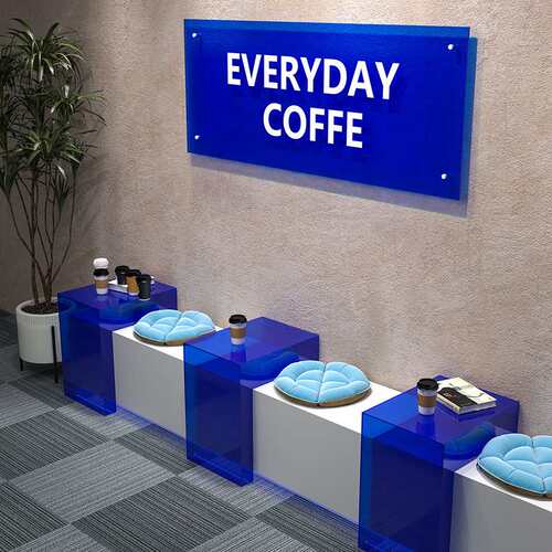 亚克力L型亚克力L形网红店道具展示柜桌面梯形展示吧台桌面展示台