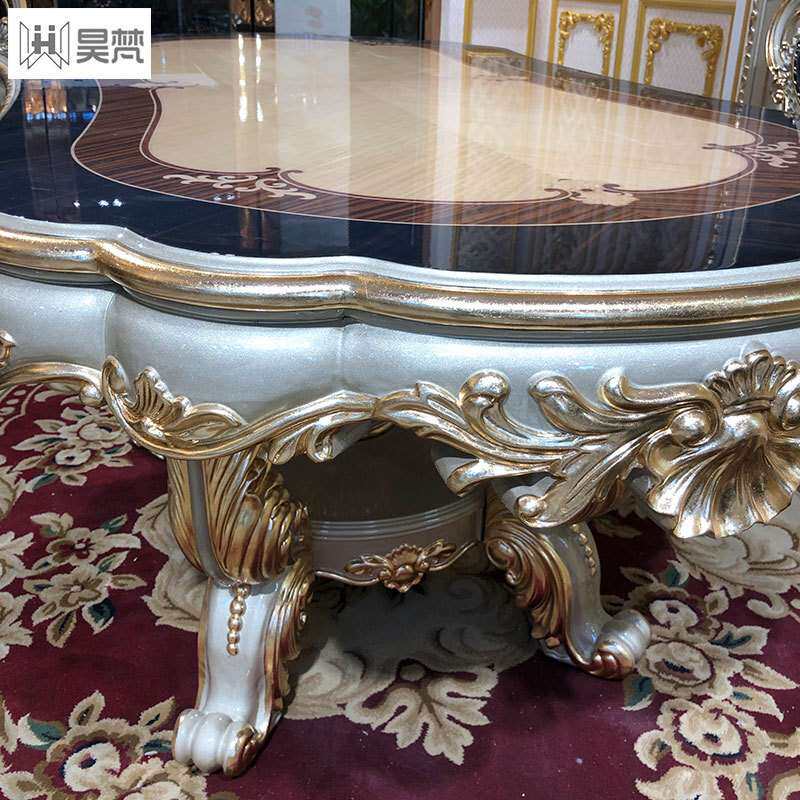 欧式餐桌餐椅组合长方形餐桌椭圆形奢华别墅高档雕花2米橡木欧美