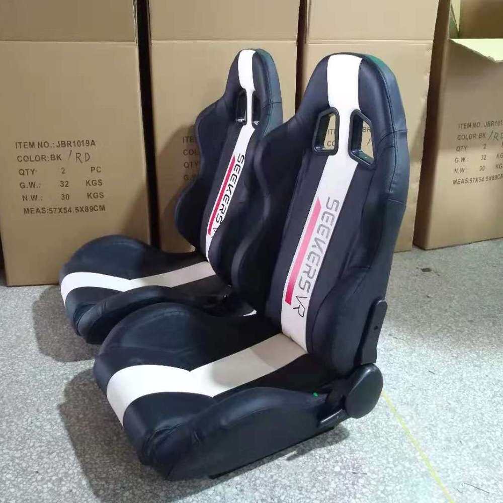厂家供应汽车座椅改装带调角器带滑道调节黑色镶条带字PVC赛车椅