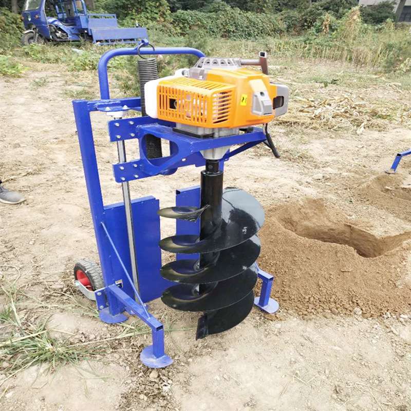 脚踩弹簧式打树坑机 手推式大棚植树立杆打洞机 公路围栏钻孔