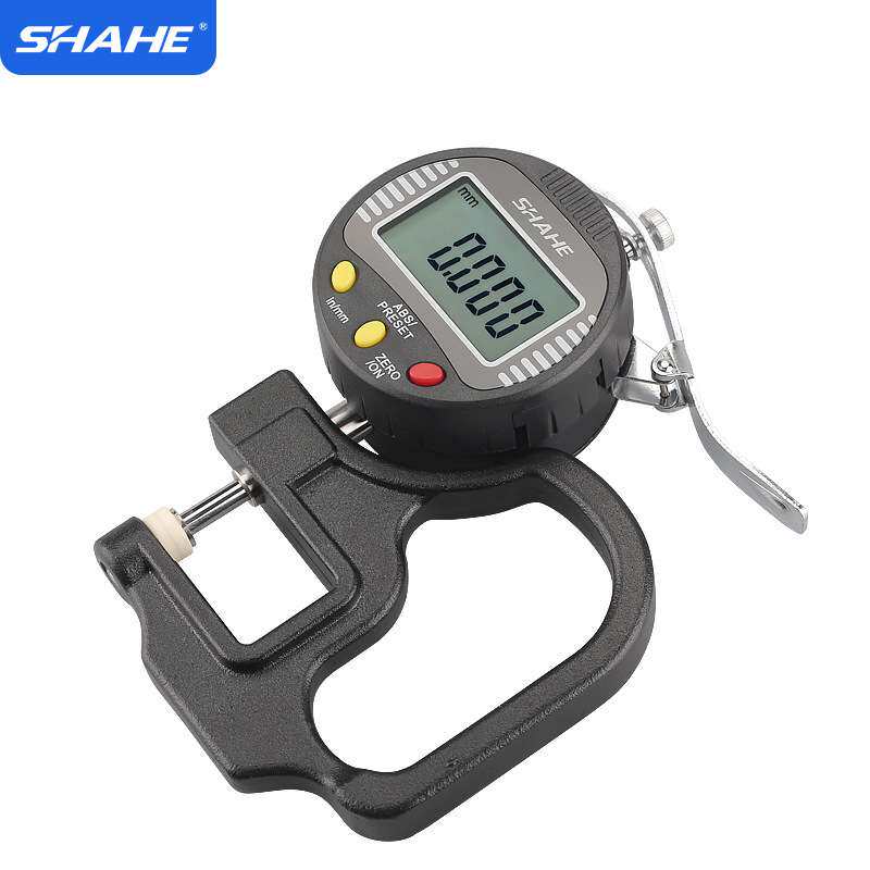 SHAHE数显千分测厚规0-10*30 0-10*120千分测厚仪 千分厚薄规