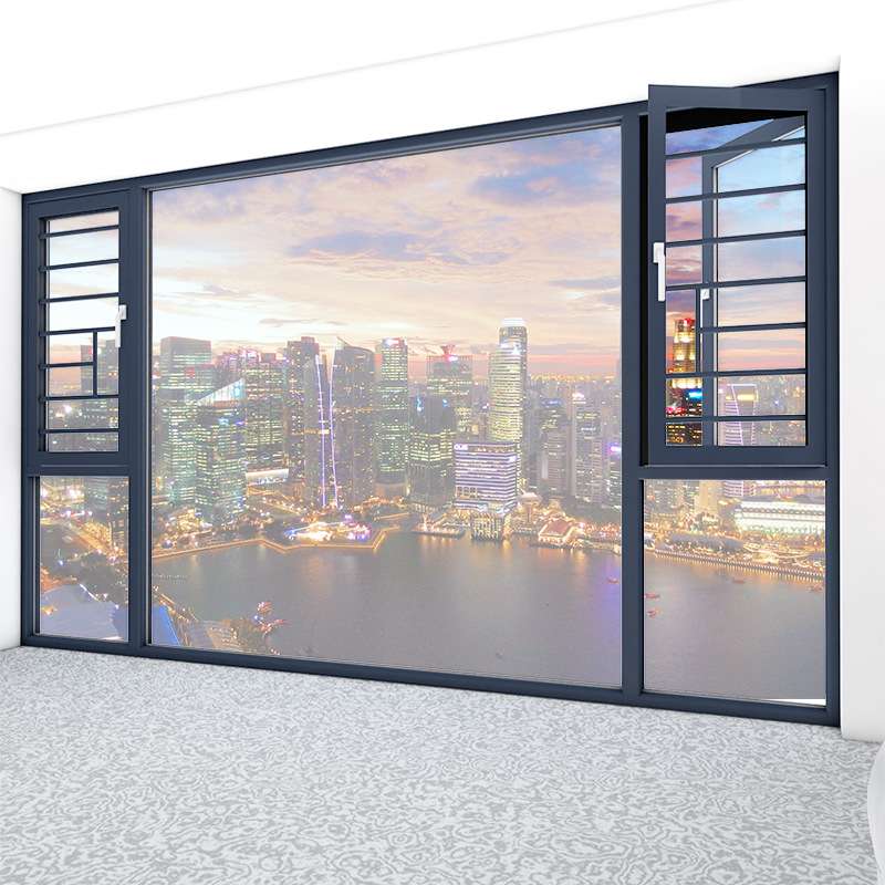 断桥铝门窗隔音隔热别墅高端铝合金门窗自建房封窗封阳台玻璃窗户