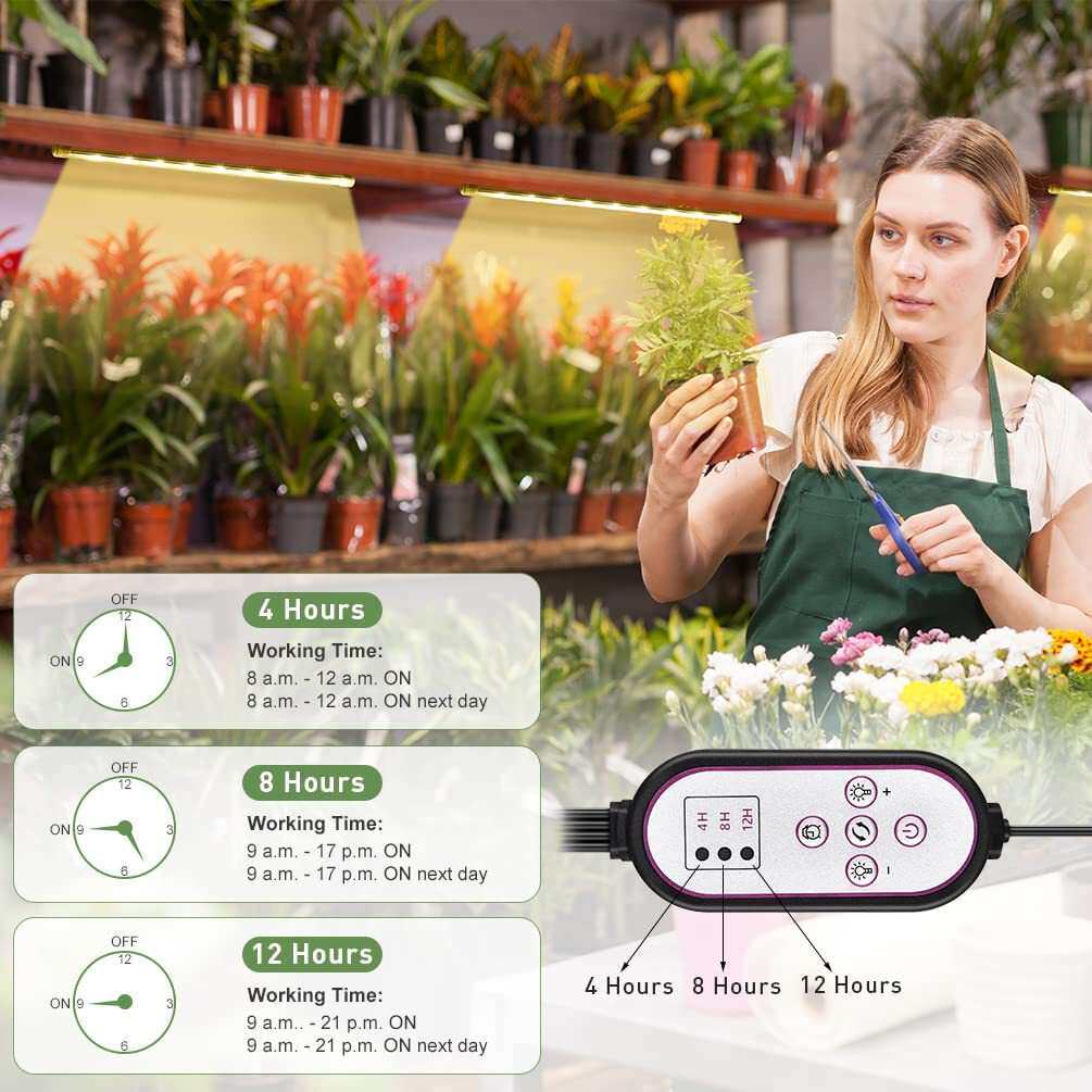 亚马逊跨境LED植物生长灯 遥控红蓝黄全光谱 灯条T5灯管12V补光灯