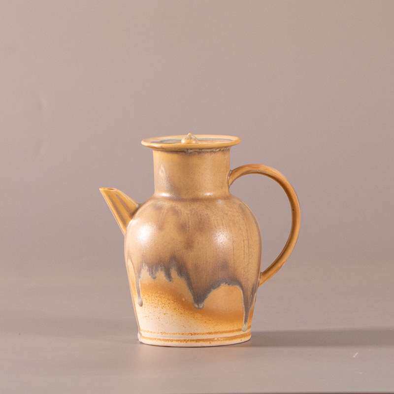 陶瓷釉变烧水煮茶陶壶复古仿宋执壶电陶炉煮茶养生泡茶壶单壶青瓷