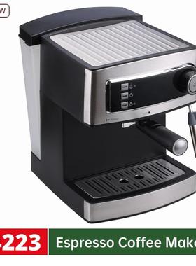 15bar半自动意式咖啡机高压蒸汽打奶泡滴漏式咖啡机卡布奇诺咖啡