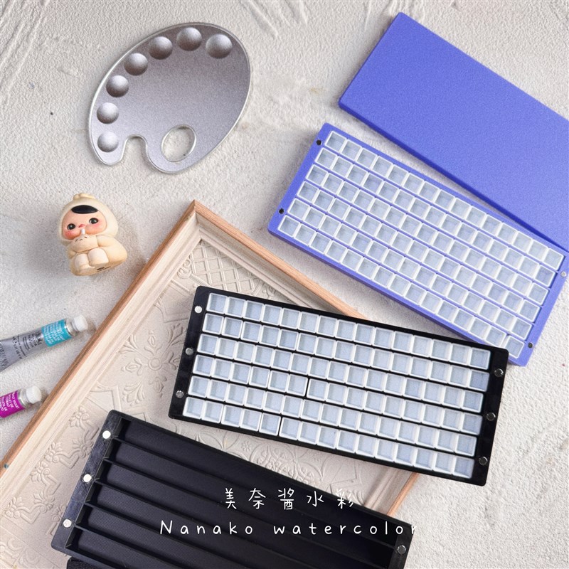 水彩颜料美甲手工甲油胶拍拍胶分装收J纳盒3d打印磁吸塑料盒子