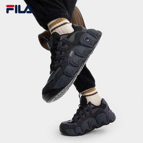 FILA 斐乐官方男鞋可颂面包鞋老爹鞋运动鞋复古休闲鞋厚底鞋子