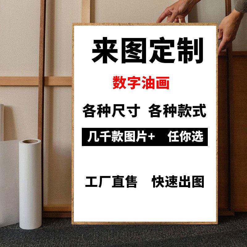 跨境DZdiy数字油画源头厂家按数字绘画客厅卧室装饰画动漫填色