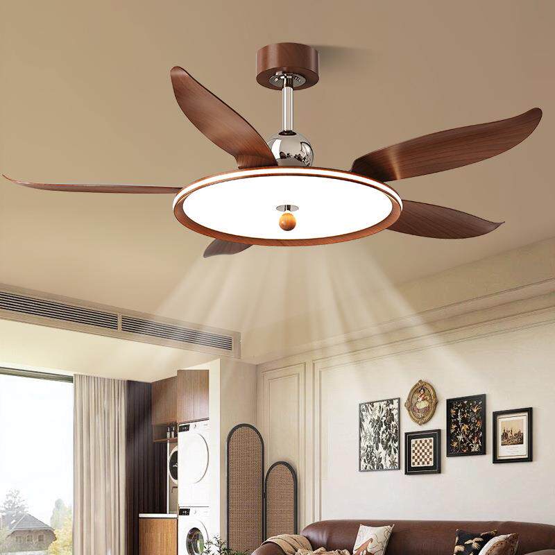 2025新款风扇灯中古风现代简约餐厅吊扇灯法式复古奶油风卧室灯具