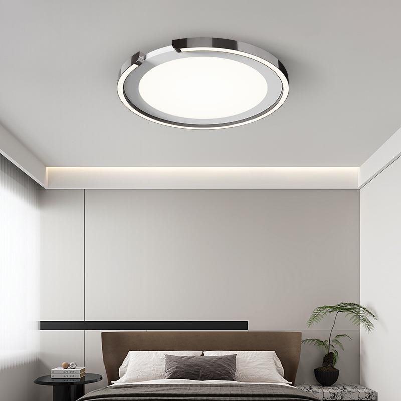 高品质护眼卧室灯2024年新款现代简约轻奢电镀高级大气led吸顶灯