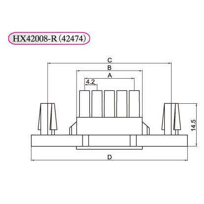 HXH红星接插件 42474 HX42008-2R/4R/6R/8R/10R/12R/14R/16R/24R