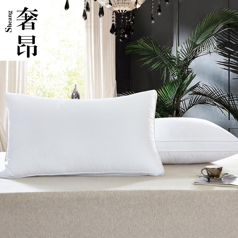 立体羽丝绒星酒店宾馆白枕芯 面料可水洗护颈舒适枕头