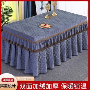 暖冬季加绒加厚电罩烤长方形套桌布桌子棉升降茶几夹取暖器炉火罩