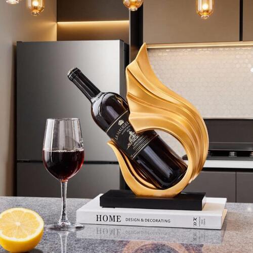 生高档风办公室水葡萄酒瓶酒柜装饰品轻奢置物架起客厅红酒架摆件