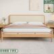 双人橡木床1.8米北欧原木靠软全实木软包床卧室大床1.5床现代简约