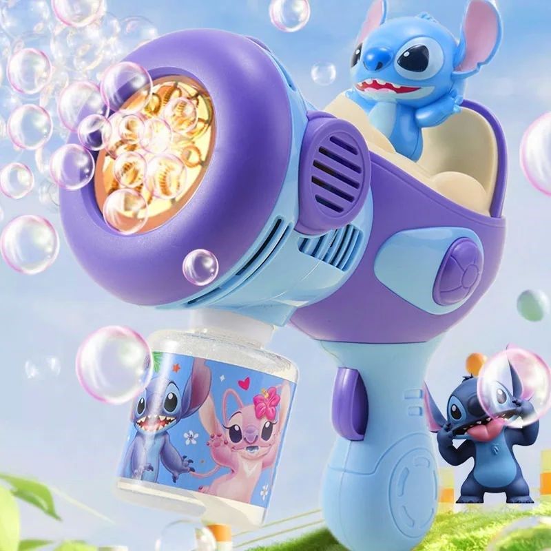 New Stitch Eilectric Bubble Gun Kids Toy Bubbles Machine Aut