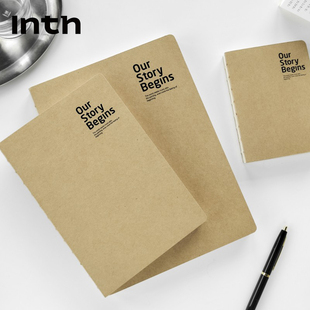 Inth官方/初品初伍裸装本 360度自由创意简约小清新高颜值办公学生专用空白内页笔记本记事本日记本本子