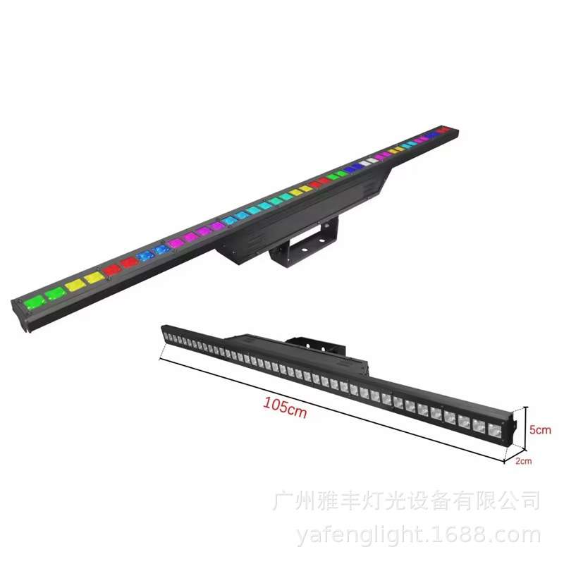 36x3WLED光幕灯KTV氛围灯洗墙灯染色跑马点控长条洗墙灯光幕灯RGB