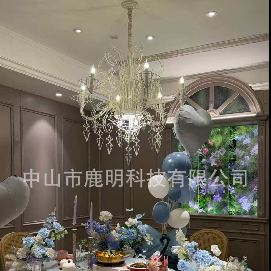 巴洛克法式赫本复古客厅吊灯创意设计师别墅楼梯挑空铁艺术装饰灯