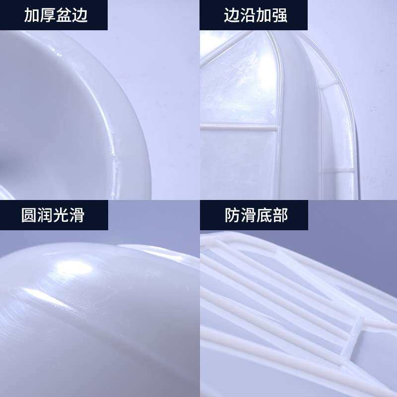 牛筋长盆塑料大盆长方形胶盆长型浴盆白色家用加厚水产养殖鱼