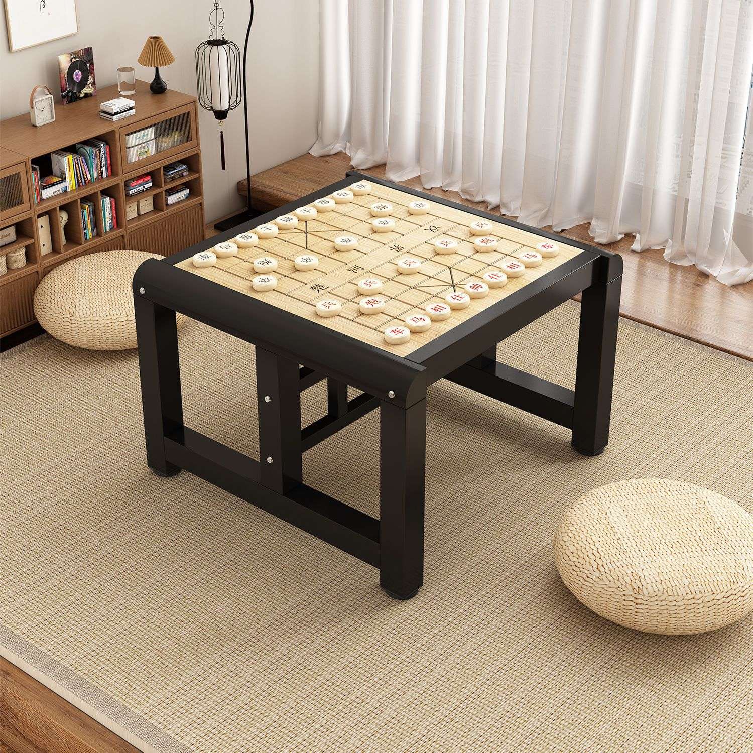 中国围棋桌象棋桌榻榻米学习桌楠竹棋盘桌家用学生下棋多用棋盘桌