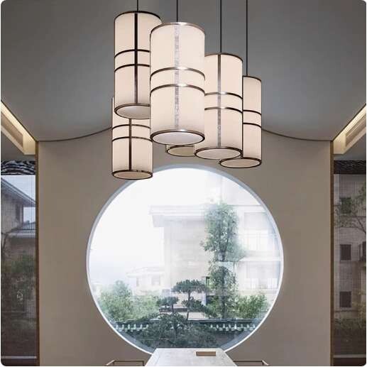 新中式现代卧室床头不锈钢餐厅吧台茶室客厅走廊岛台餐饮卡座灯具