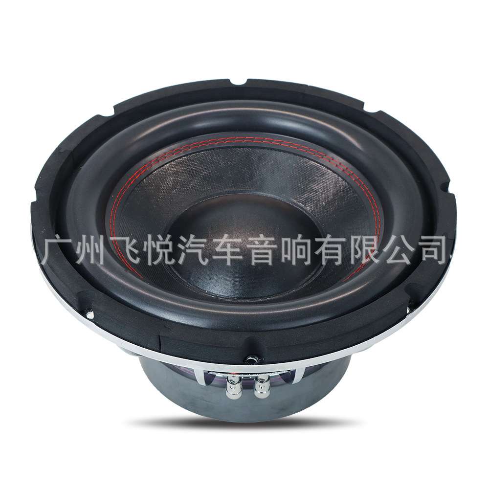 DM10寸新款无源低音炮喇叭4+4OHM双磁双线圈设计银色铝合金盆架