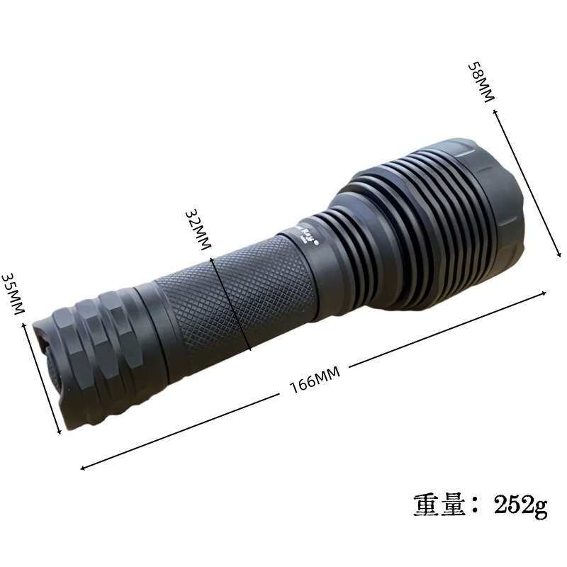 大功率强光26650充电手电筒XHP70.3远射大光斑户外48W白光4500LM