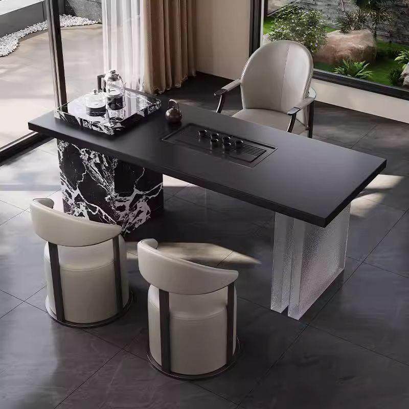 2025高端岩板茶桌客厅茶台桌椅组合简约办公室泡茶家用一体茶几,3C数码配件,USB灯,淘宝优惠券,粉丝福利购,淘宝优惠卷