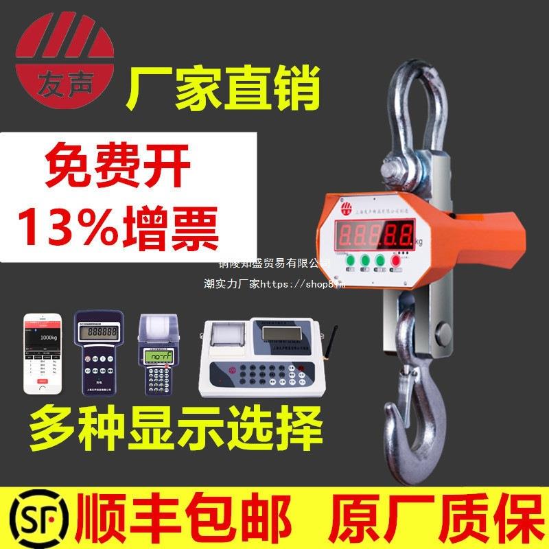 上海友声吊秤ocs-3T5吨无线挂钩秤30t行吊钩秤吊磅5吨行车吊磅秤