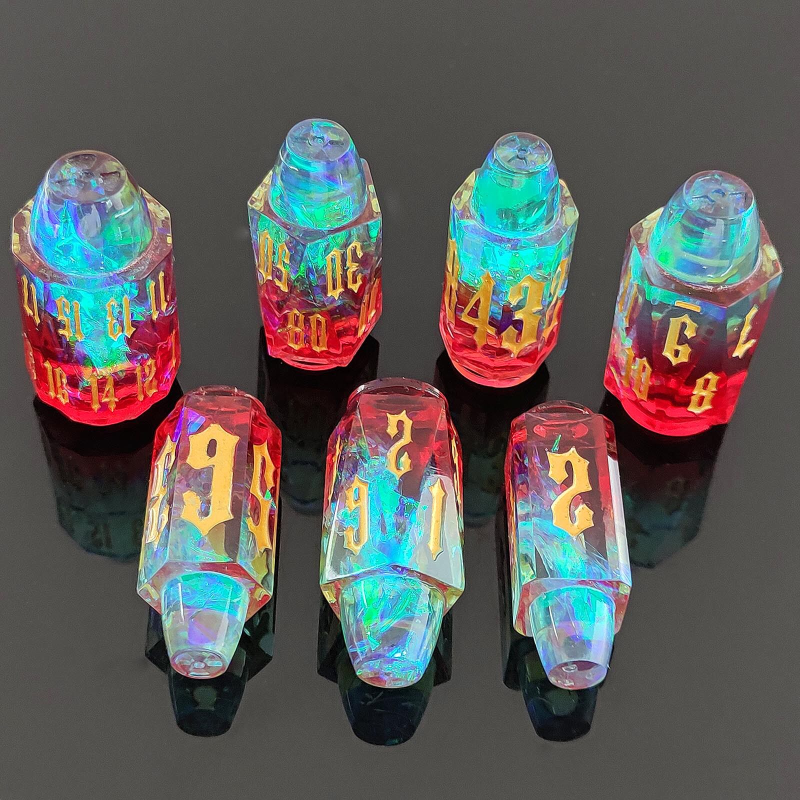 树脂DND透明骰子TRPG克苏鲁子弹