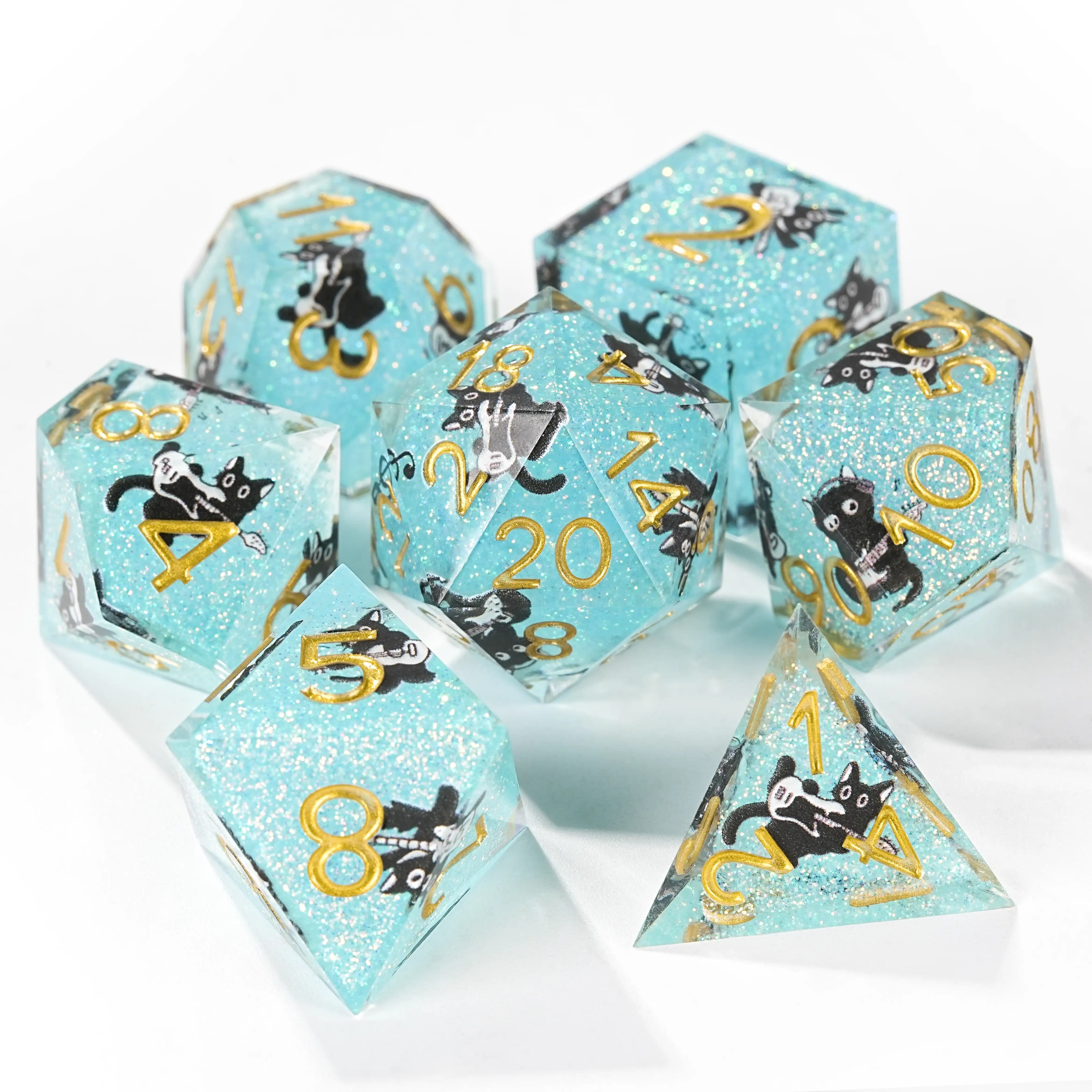BEARDICE猫咪金字细闪骰子套装图片