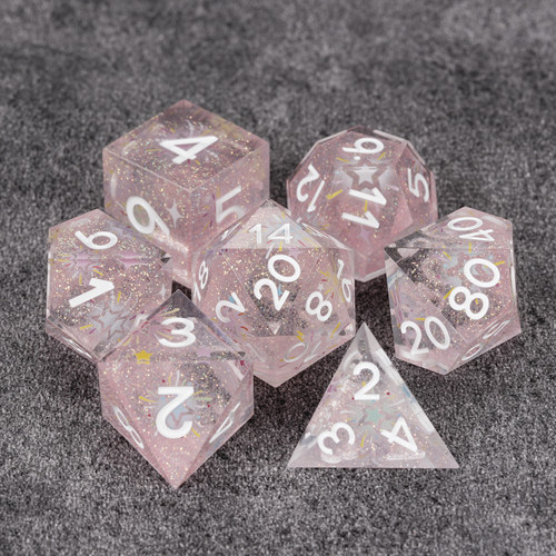 GBTDICE闪粉树脂骰子套装DND跑团