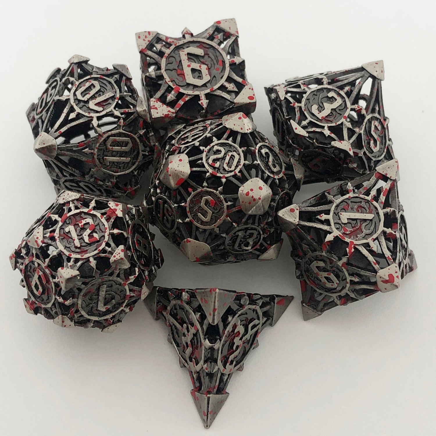 金属空心骰子套装DND龙与地下城