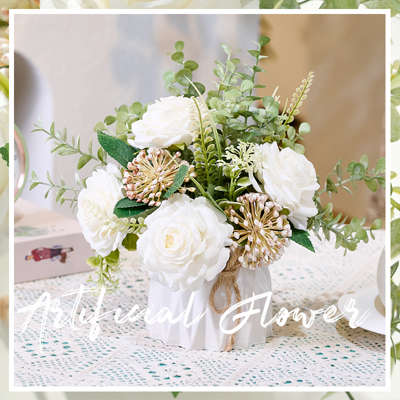 花点馨意仿真花高仿假花高端花瓶花束客厅装饰花艺咖啡厅餐桌摆件