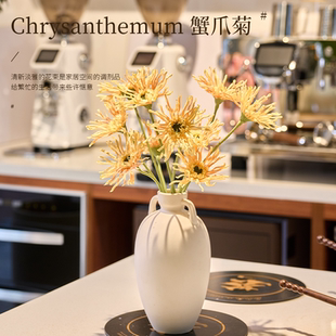 小清新仿真花蟹爪菊假花仿真绢花客厅餐桌桌面装饰插花艺术摆件