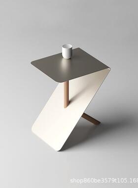 造心家具|不锈钢木棍设计师Z形户外桌子小户型室内简约黑色边几