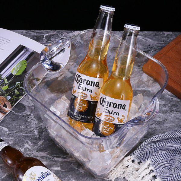 双耳亚克力大号KTV冰桶冰粒酒吧啤酒桶香槟桶 桶包邮圆形 红酒